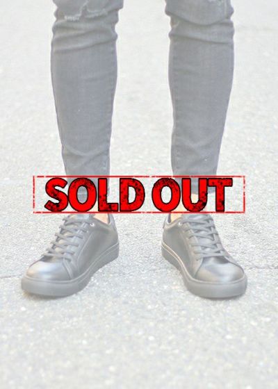 【SALE】スウェードパッチシンプルスニーカー