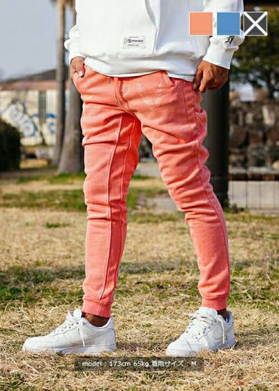【SALE】ピグメントフェザースウェットロングパンツ