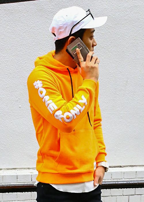 no pain no gain パーカー　オレンジ　Ｌ USA製 CAMBER CHILL-BUSTER Thermal Lined Zip-Up Hoodie
