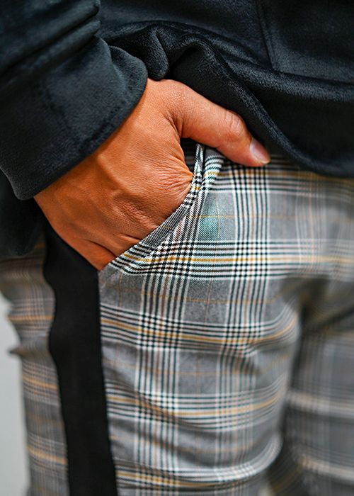 PG チェック メンズパンツ 楽天市場】チェックパンツ メンズ テーパード ワイドパンツ