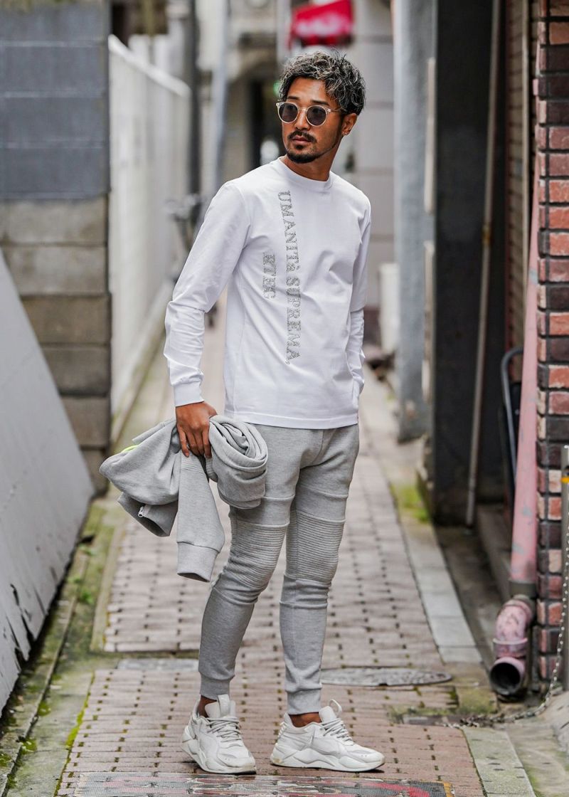 ストリート レトロ スエード ロゴ スウェット パンツ ストリート レトロ スエード ロゴ スウェット パンツ