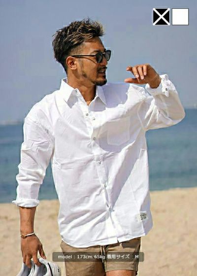 ルーズブロードロングシャツ