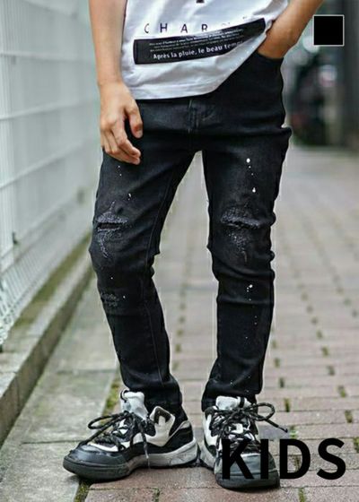 キッズスキャタードデニムロングパンツ