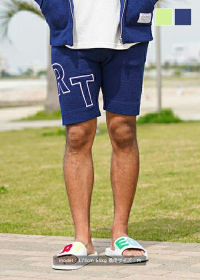 RTEGフェザーモールアーチロゴショートパンツ