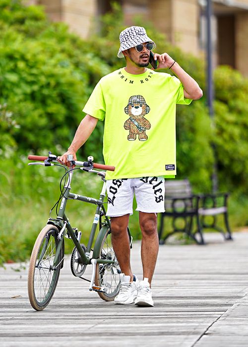 【アダムスジャグラー】ROTH Tシャツ 半袖 カットソー B/ハットベアーティー Yellow L L Yellow メンズ adamsJUGGLER