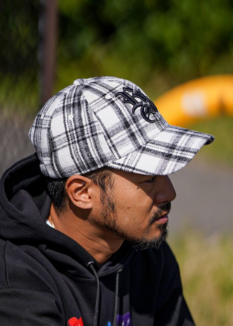 GOOLD GOLF ROCKERS チームロゴウールキャップグリーンチェック