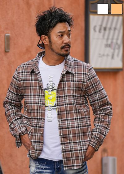 RTEGシックチェックロングシャツ