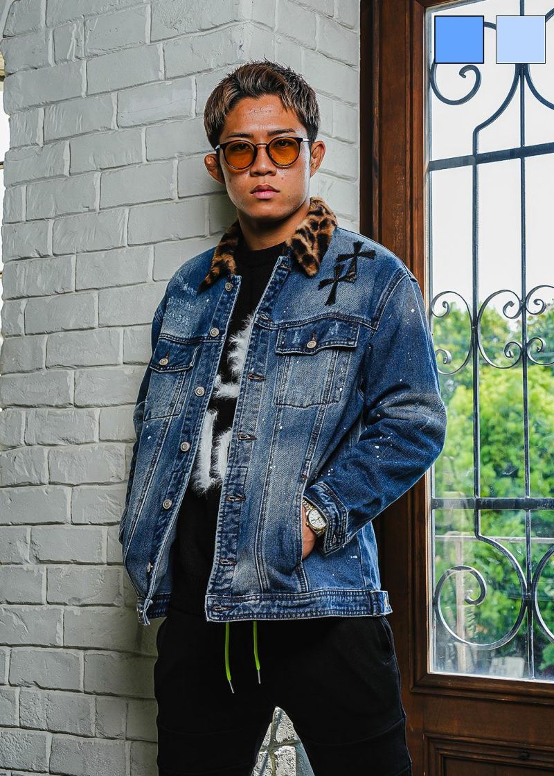ジュニアゴルチエ　JUNIOR GAULTIER レオパード 　デニムジャケット ジュニアゴルチエ JUNIOR GAULTIER レオパード デニムジャケット